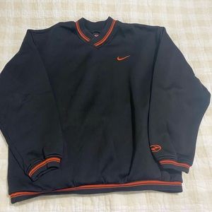 Black and orange Vintage Nike crewneck